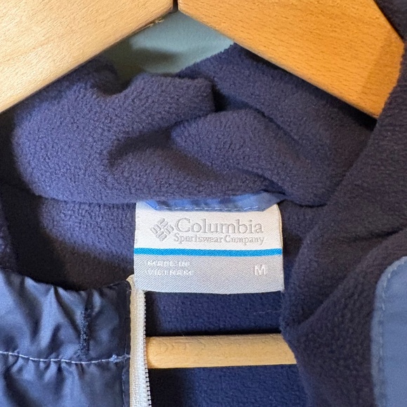 Columbia Jacket Blue May Valley Lined Hooded Windbreaker Women's Sz M Hiking - Picture 3 of 5